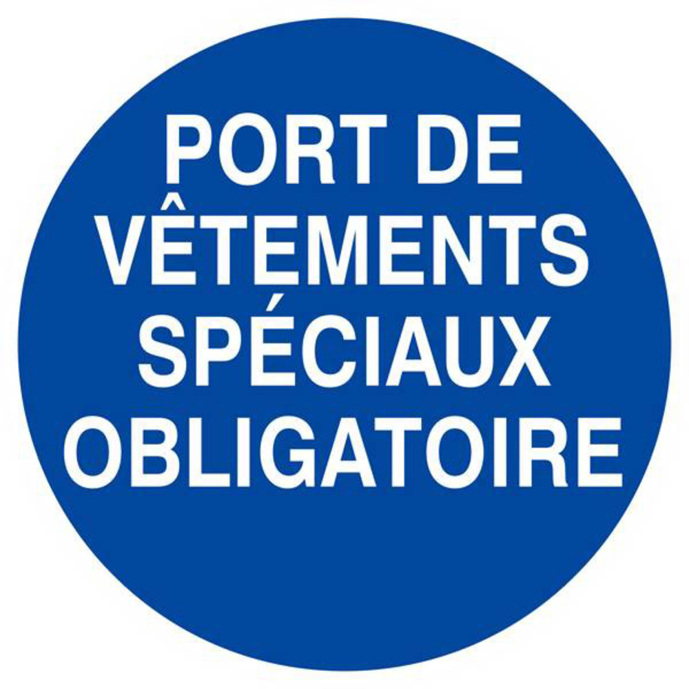 Panneau rigide PORT DE VETEMENTS SPECIAUX OBLIGATOIRE D.300mm TALIAPLAST - 622529