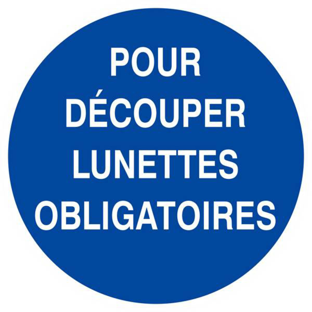 Panneau rigide POUR DECOUPER LUNETTES OBLIGATOIRES D.300mm TALIAPLAST - 622531