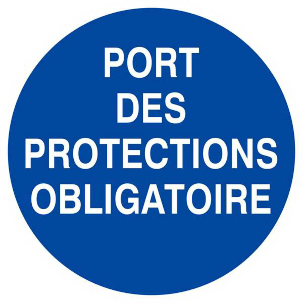Panneau rigide PORT DES PROTECTIONS OBLIGATOIRE D.300mm TALIAPLAST - 622533