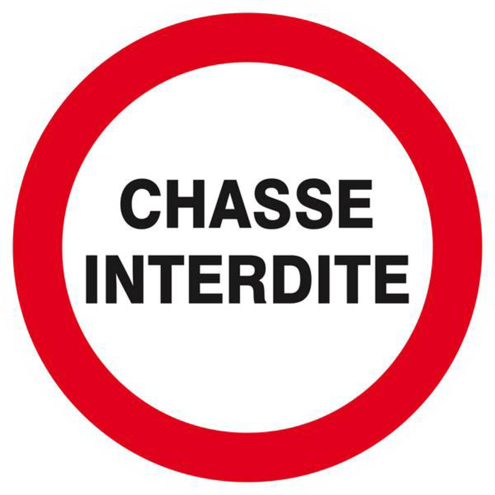 Panneau rigide CHASSE INTERDIT D.420mm TALIAPLAST - 623203