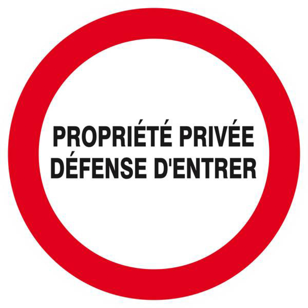 Panneau rigide PROPRIETE PRIVEE DEFENSE D'ENTRER D.420mm TALIAPLAST - 623220