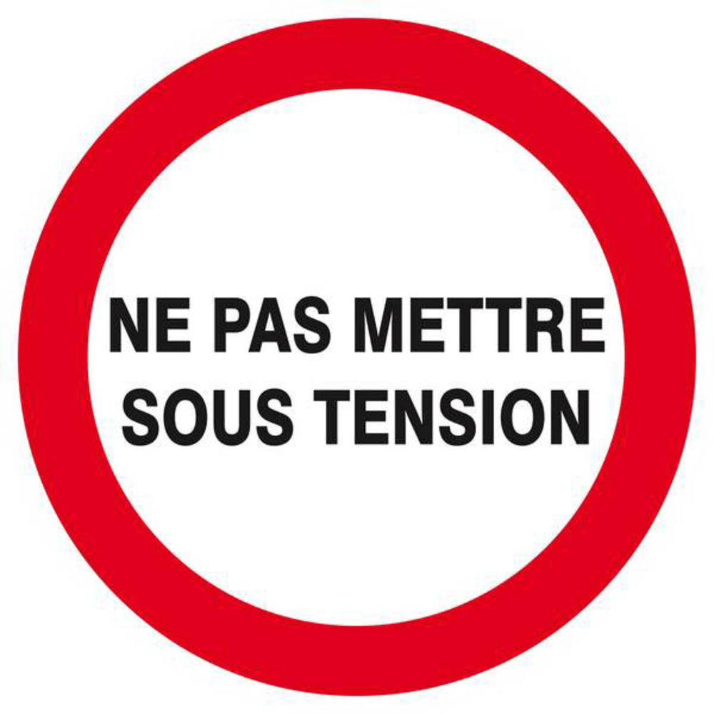 Panneau rigide NE PAS METTRE SOUS TENSION D.420mm TALIAPLAST - 623229