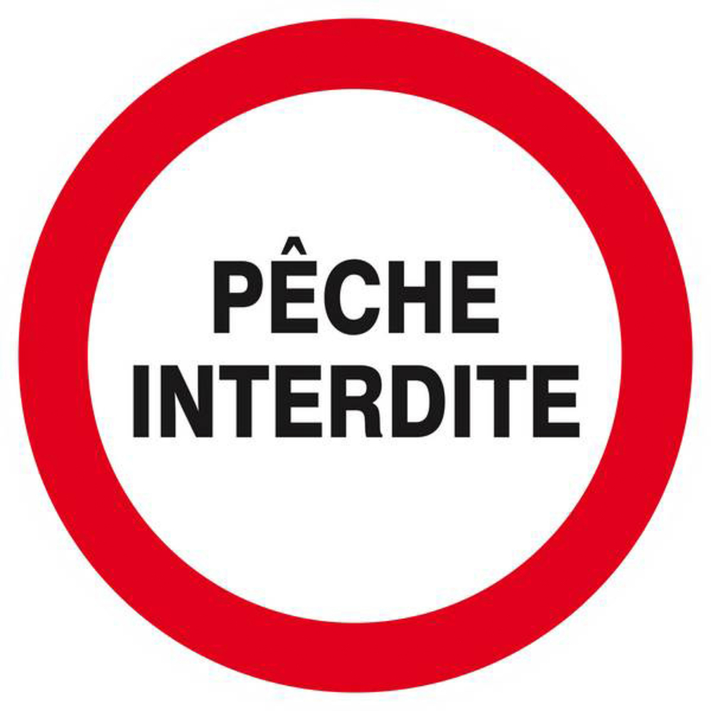 Panneau rigide PECHE INTERDITE D.420mm TALIAPLAST - 623233