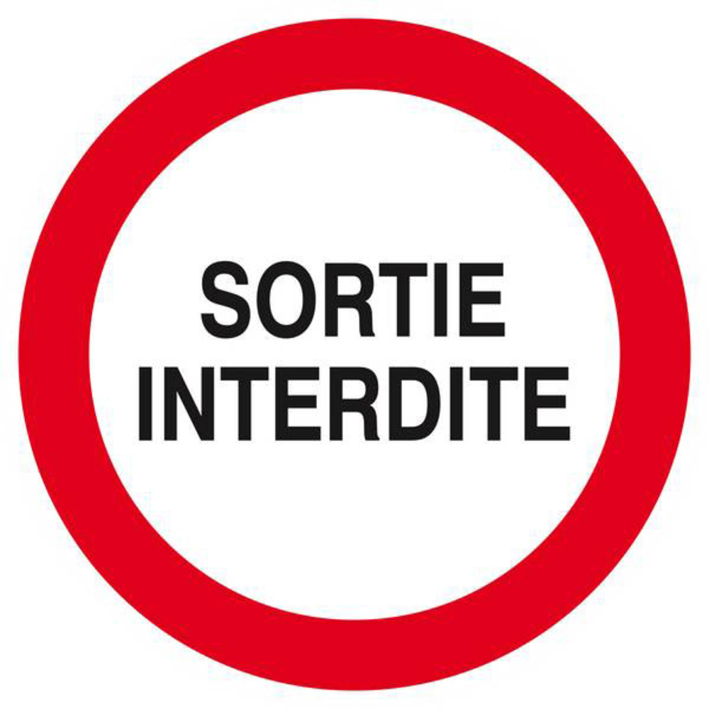 Panneau rigide SORTIE INTERDITE D.420mm TALIAPLAST - 623242