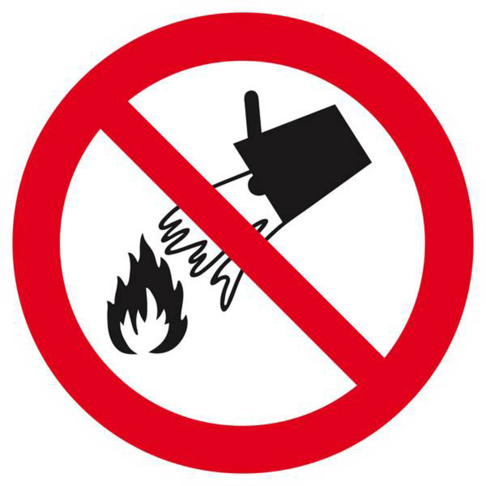 Panneau rigide INTERDICTION D'ETEINDRE AVEC DE L'EAU D.420mm TALIAPLAST - 623247