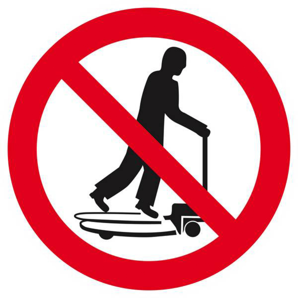 Panneau rigide INTERDIT DE MONTER SUR LES CHARIOTS D.420mm TALIAPLAST - 623252