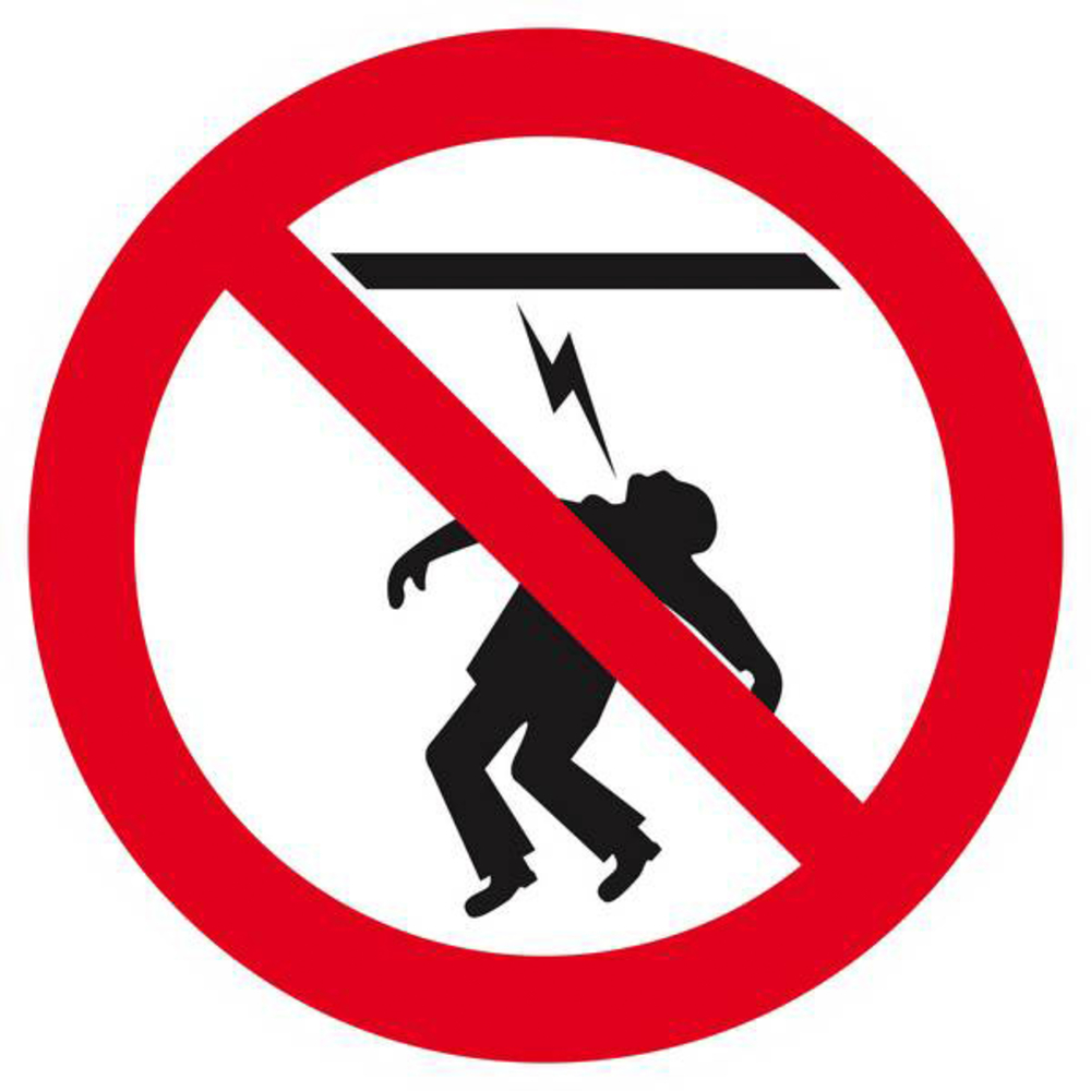 Panneau rigide HAUTE TENSION DEFENSE DE TOUCHER D.420mm TALIAPLAST - 623254