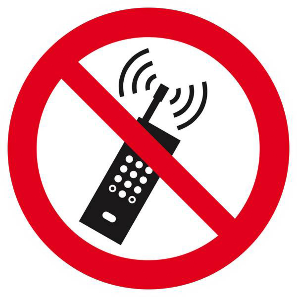 Panneau rigide INTERDICTION D'ACTIVER DES TELEPHONES MOBILES D.420mm TALIAPLAST - 623255