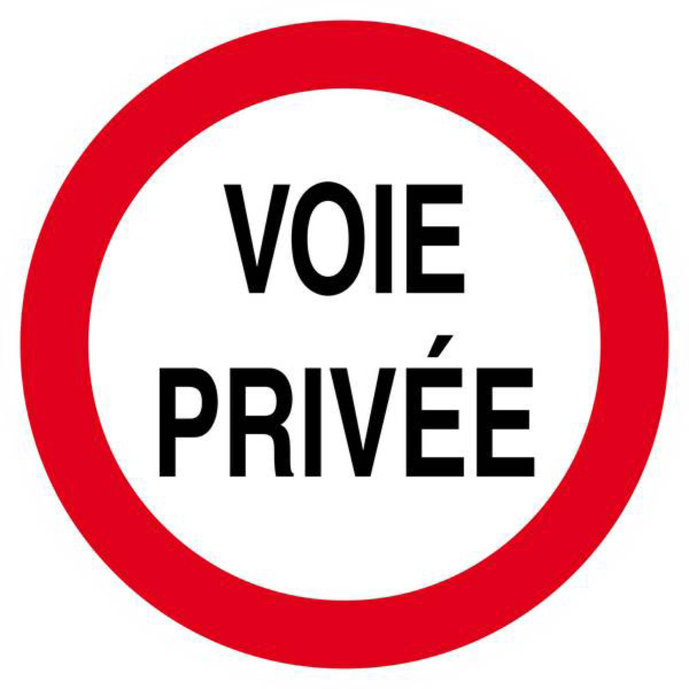 Panneau rigide VOIE PRIVEE CIRCULATION INTERDITE D.420mm TALIAPLAST - 623265