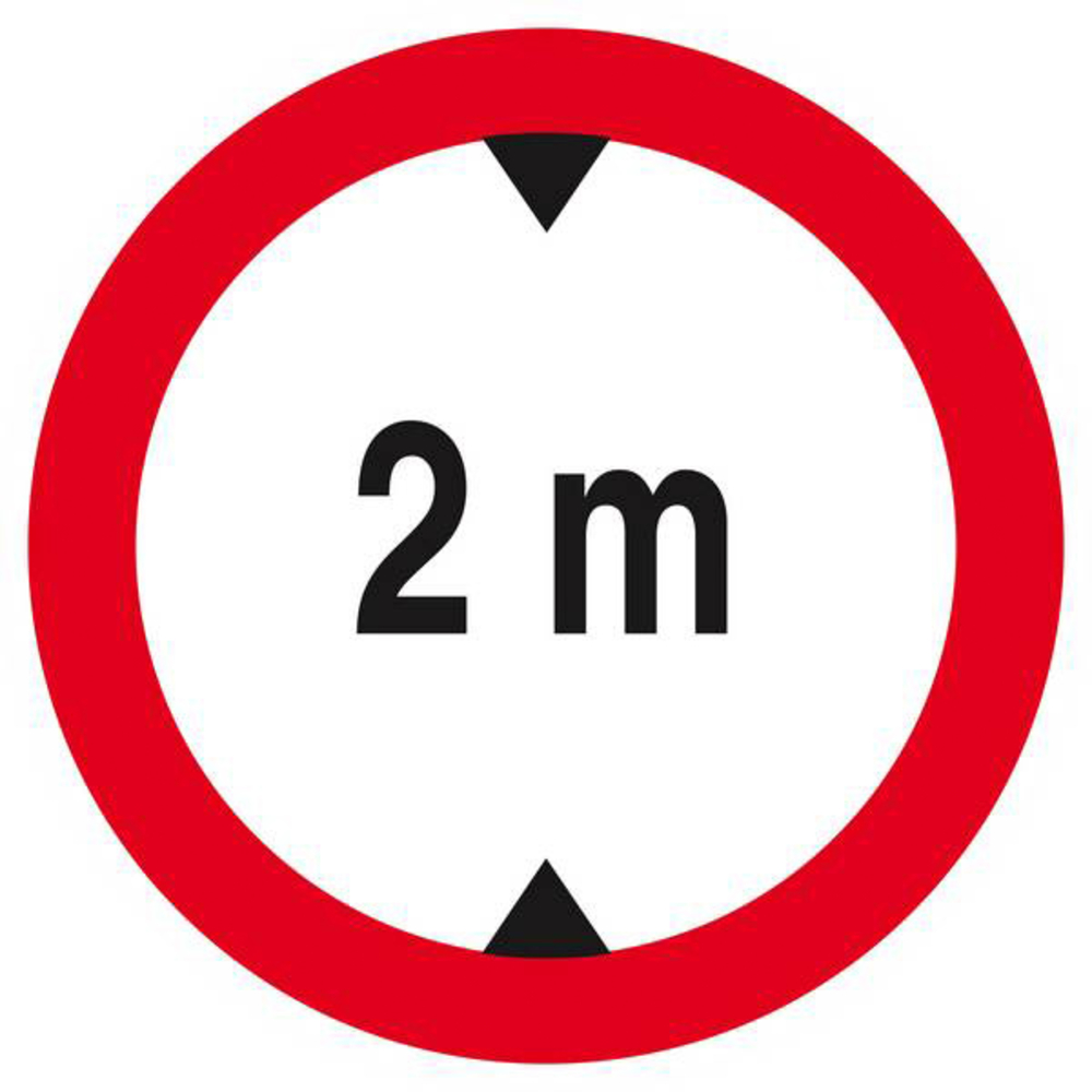 Panneau rigide INTERDIT AUX VEHICULES DE PLUS DE 2.00M DE HAUT D.420mm TALIAPLAST - 623274