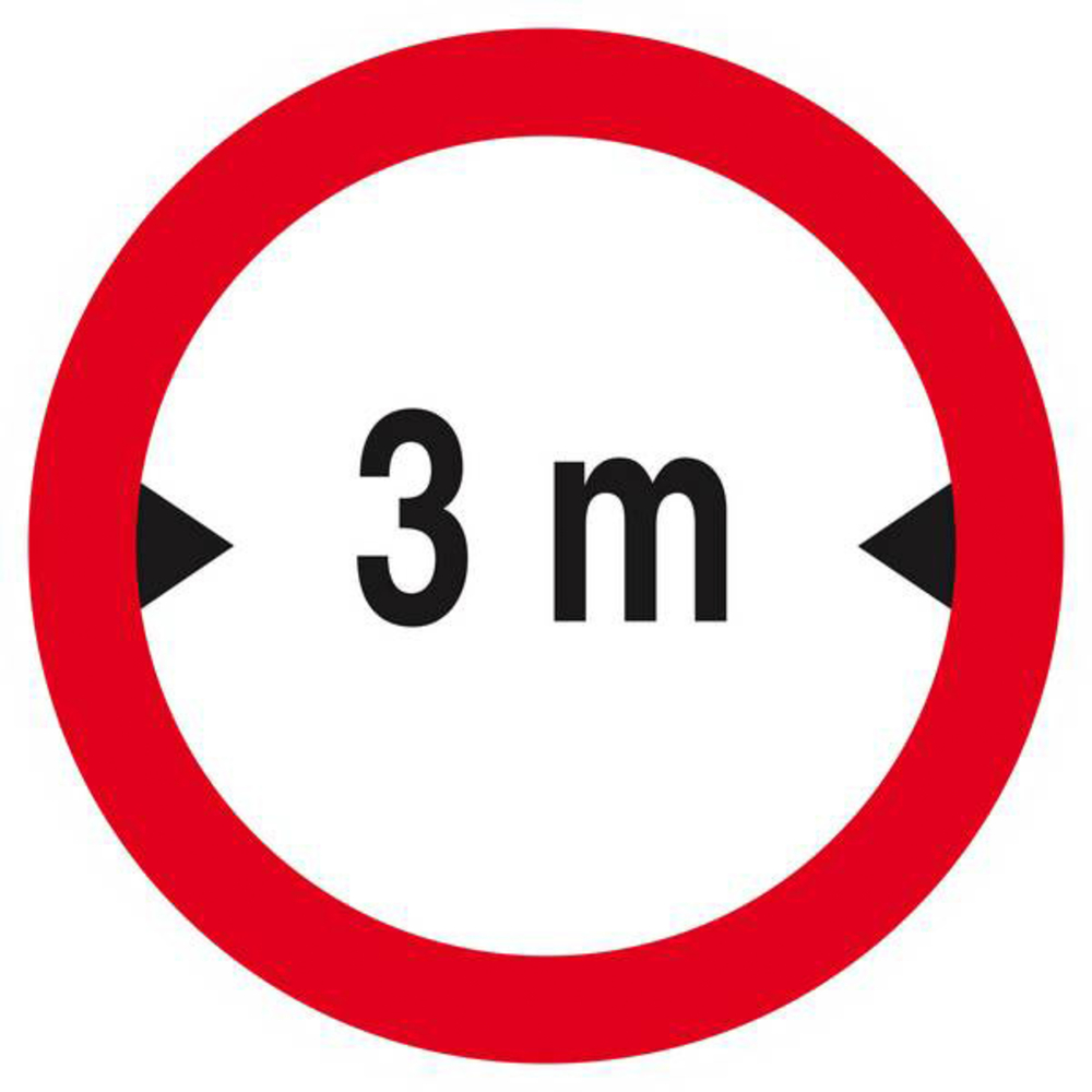 Panneau rigide INTERDIT AUX VEHICULES DE PLUS DE 3.00M DE LARGE D420mm TALIAPLAST - 623280