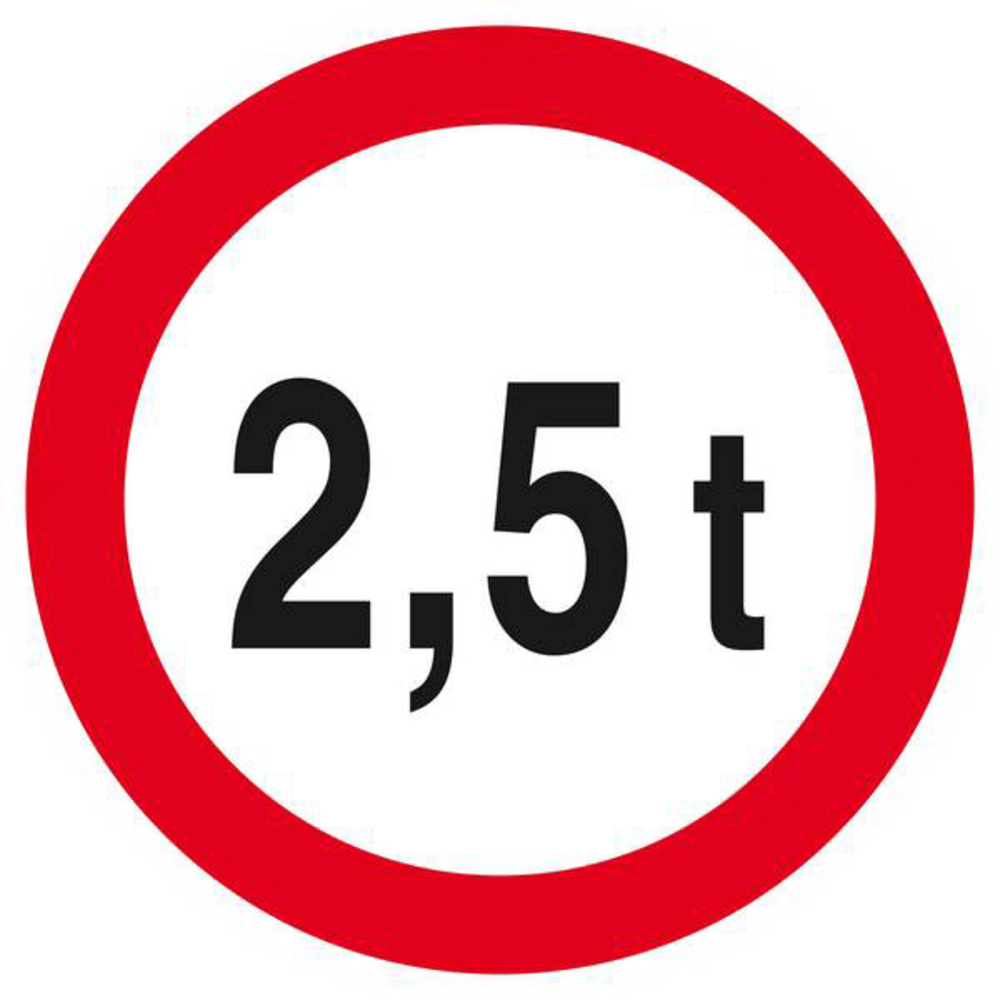 Panneau rigide INTERDIT AUX PLUS DE +2.5 TONNES D.420mm TALIAPLAST - 623282