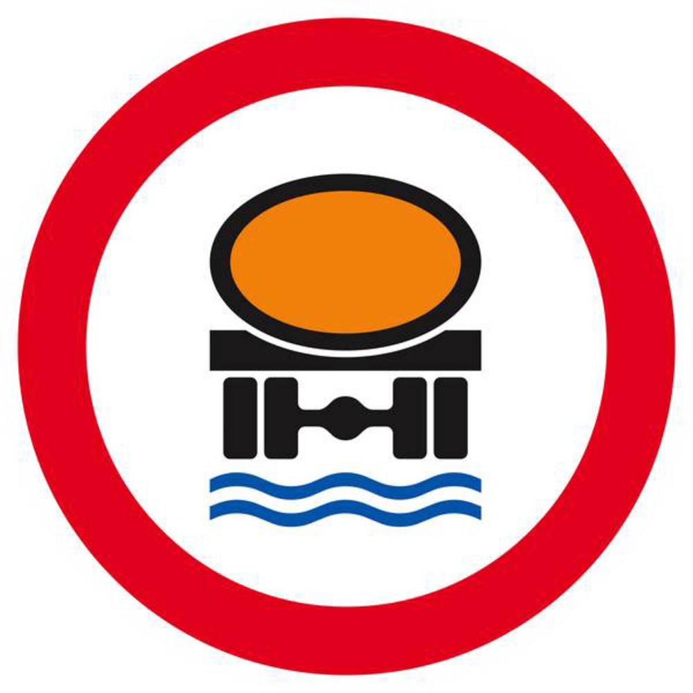 Panneau rigide INTERDIT TRANSPORT PROD. POLLUANTS LES EAUX D.420mm TALIAPLAST - 623286