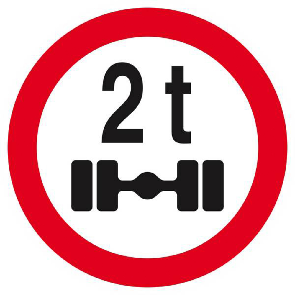 Panneau rigide INTERDIT VEHICULES PESANT S/UN ESSIEU + DE 2 T. D.420mm TALIAPLAST - 623288