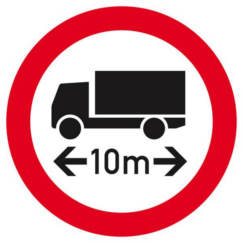 Panneau rigide INTERDIT AUX VEHICULES DE PLUS DE 10M DE LONG D.420mm TALIAPLAST - 623289