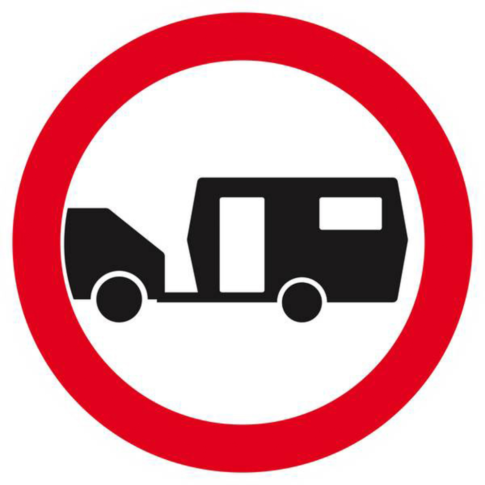Panneau rigide INTERDIT AUX CARAVANES D.420mm TALIAPLAST - 623290