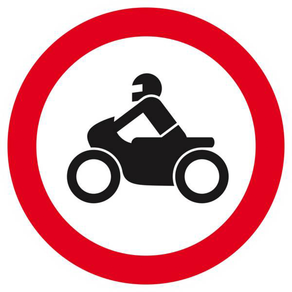 Panneau rigide INTERDIT AUX MOTOS D.420mm TALIAPLAST - 623293