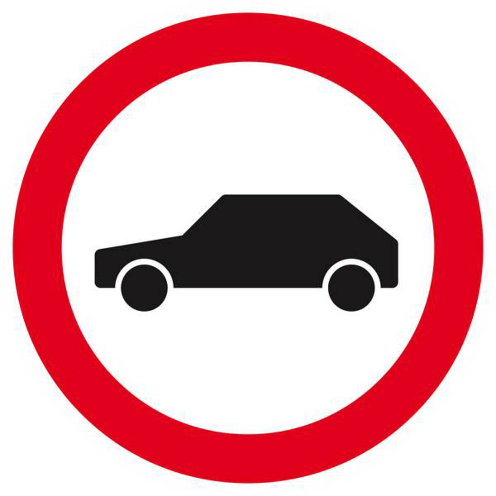 Panneau rigide INTERDIT AUX VEHICULES D.420mm TALIAPLAST - 623297