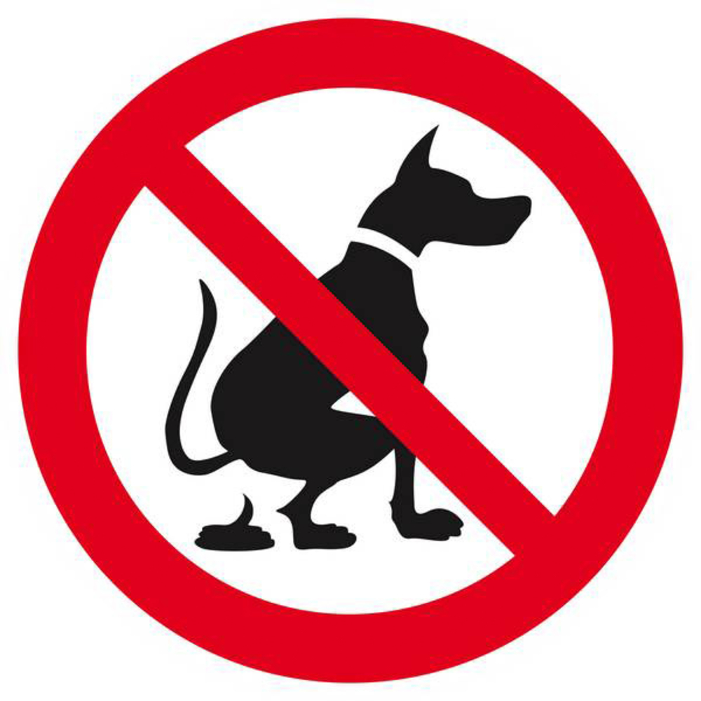 Panneau rigide DEJECTIONS D' ANIMAUX INTERDITES D.420mm TALIAPLAST - 623301