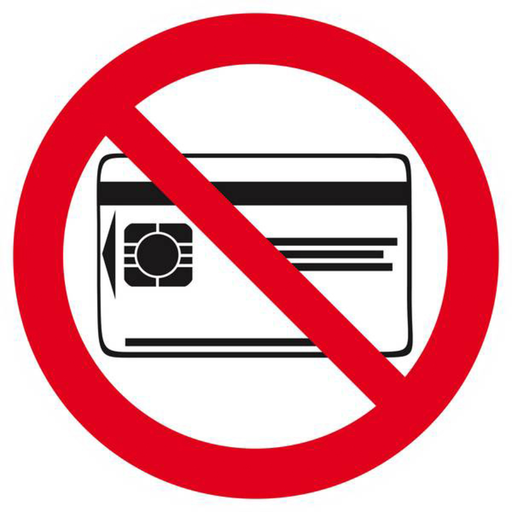 Panneau rigide CARTES MAGNETIQUES INTERDITES D.420mm TALIAPLAST - 623311