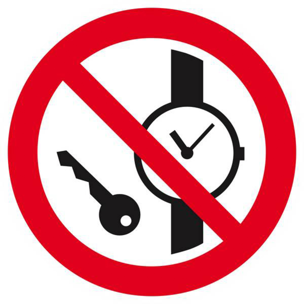 Panneau rigide ARTICLES METALLIQUES OU MONTRES INTERDITS D.420mm TALIAPLAST - 623318