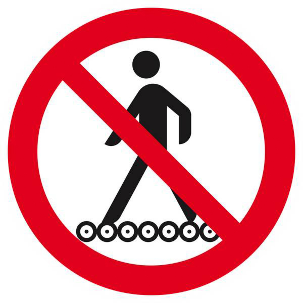 Panneau rigide INTERDIT DE MONTER SUR LE TAPIS ROULANT D.420mm TALIAPLAST - 623334