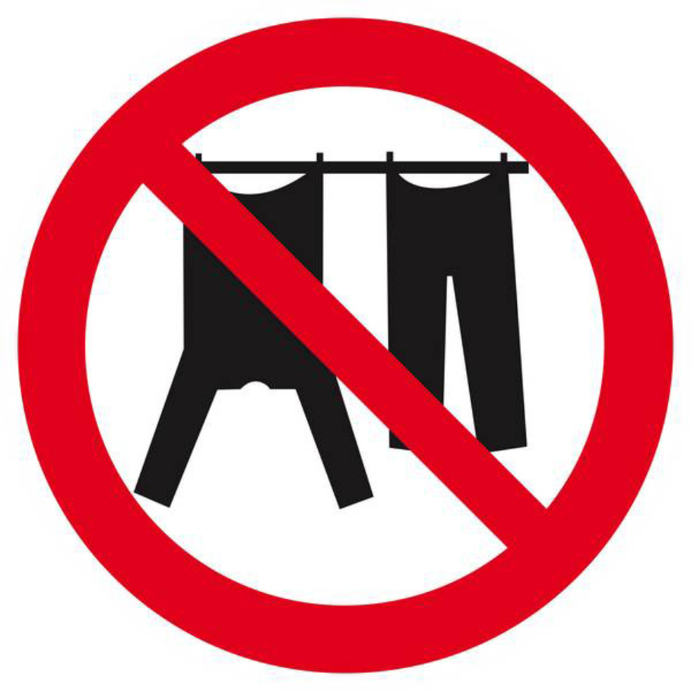 Panneau rigide INTERDIT D' ETENDRE DU LINGE D.420mm TALIAPLAST - 623336