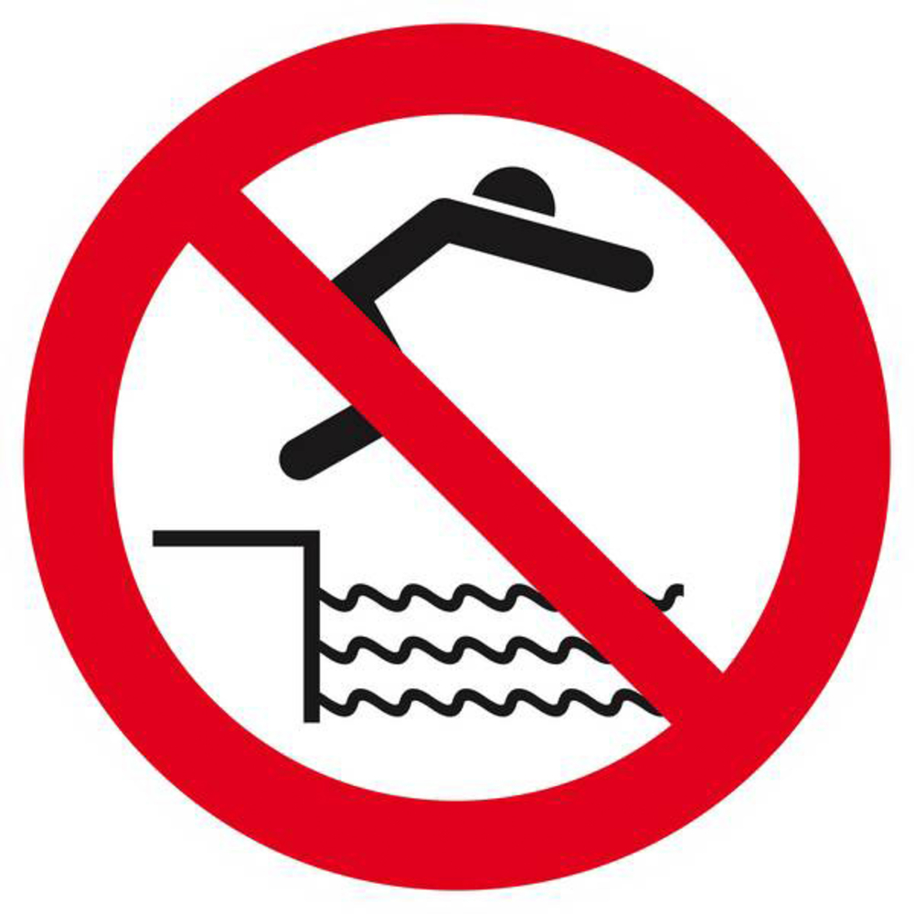 Panneau rigide INTERDIT DE PLONGER D.420mm TALIAPLAST - 623339