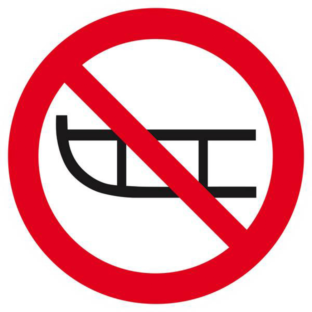 Panneau rigide LUGE INTERDITE D.420mm TALIAPLAST - 623342