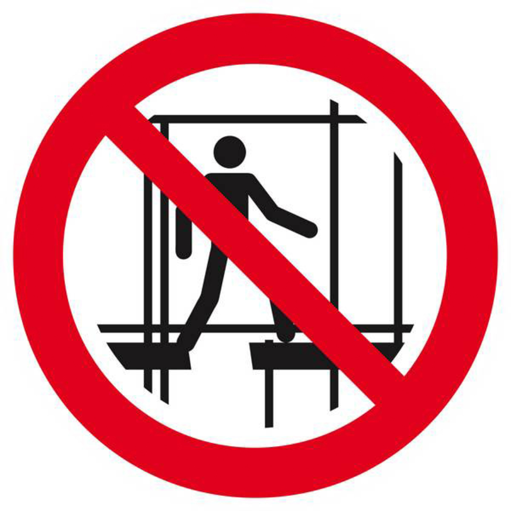 Panneau rigide NE PAS UTILISER UN ECHAFAUDAGE INCOMPLET D.420mm TALIAPLAST - 623352