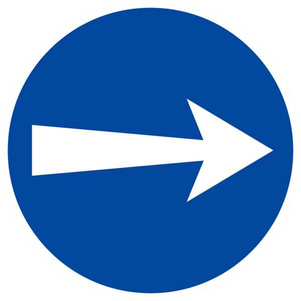 Panneau rigide SENS OBLIGATOIRE (vers la droite) D.420mm TALIAPLAST - 623526