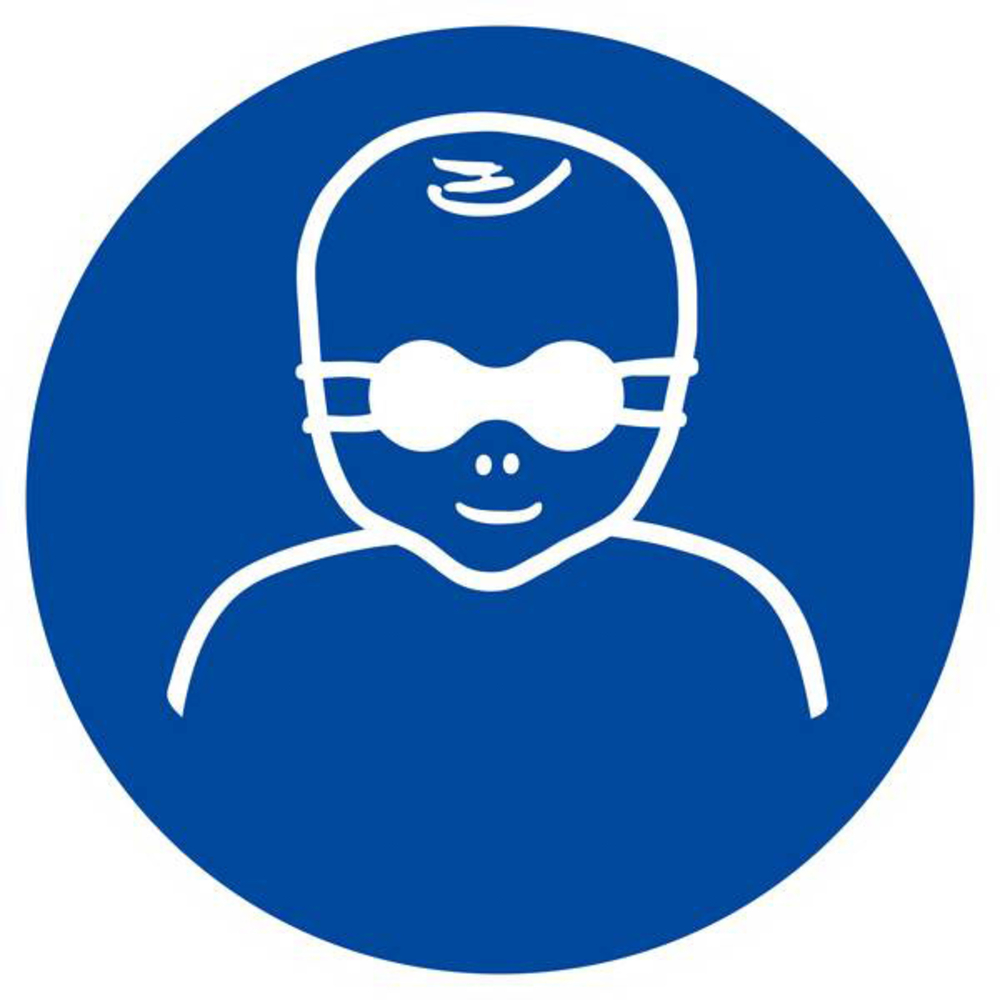 Panneau rigide PROTECTION OPAQUE DES YEUX OBLIGAT. P/ ENFANTS D.420mm TALIAPLAST - 623596
