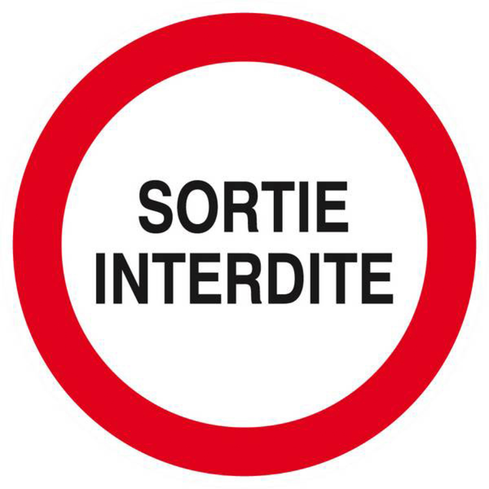 Panneau rigide SORTIE INTERDITE D.80mm TALIAPLAST - 624202