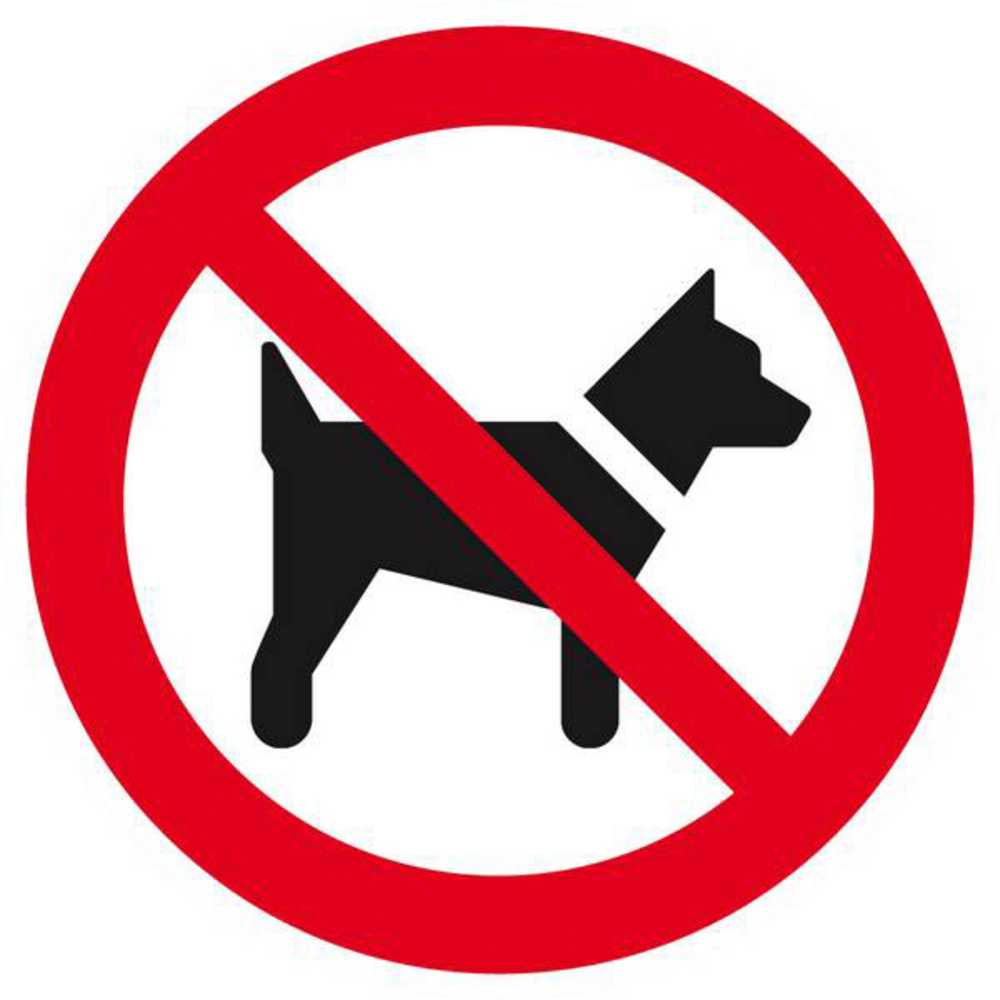 Panneau rigide INTERDIT AUX CHIENS D.80mm TALIAPLAST - 624203
