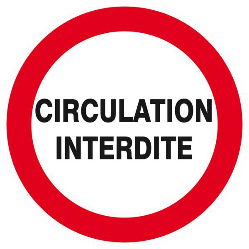 Panneau rigide CIRCULATION INTERDITE D.80mm TALIAPLAST - 624206