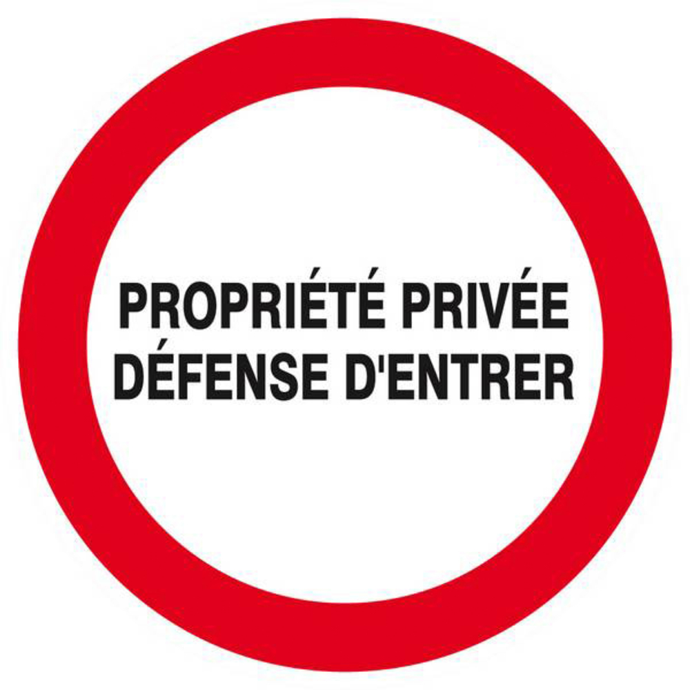 Panneau rigide PROPRIETE PRIVEE DEFENSE D'ENTRER D.80mm TALIAPLAST - 624223