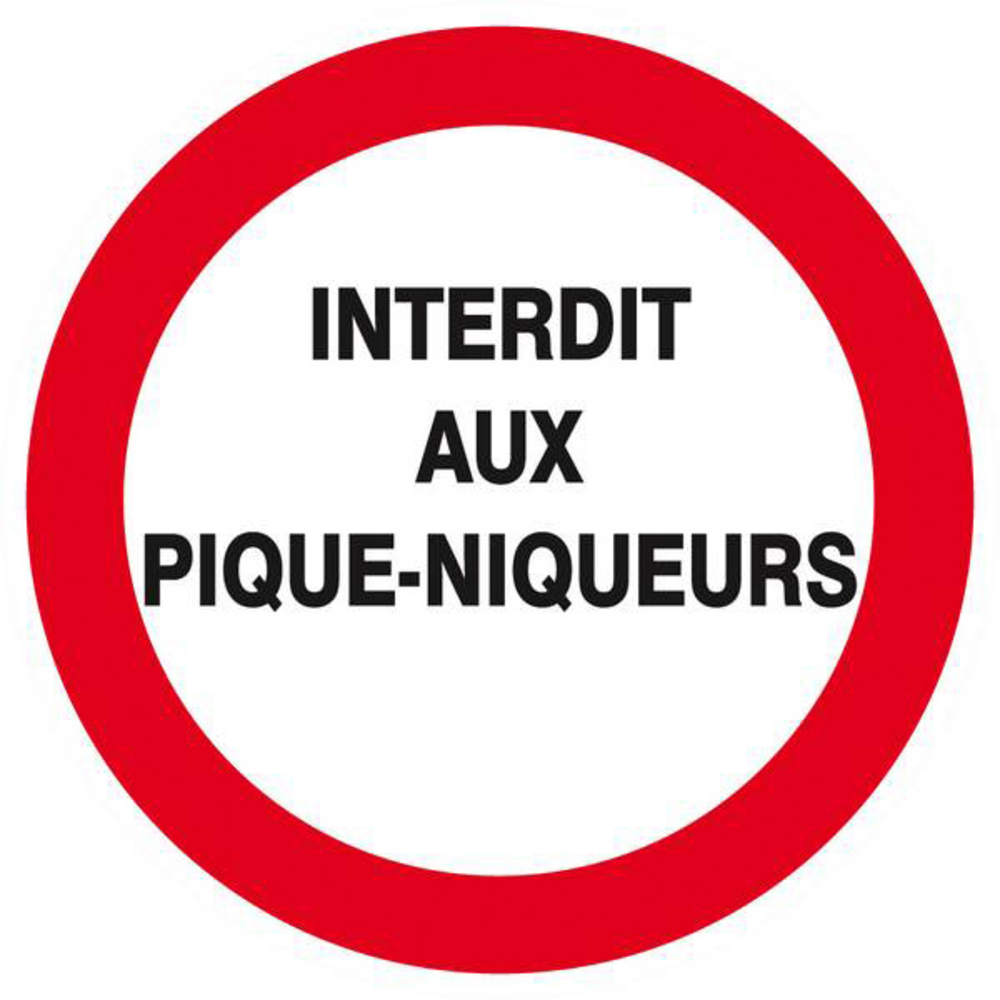 Panneau rigide INTERDIT AUX PIQUE-NIQUEURS D.80mm TALIAPLAST - 624230