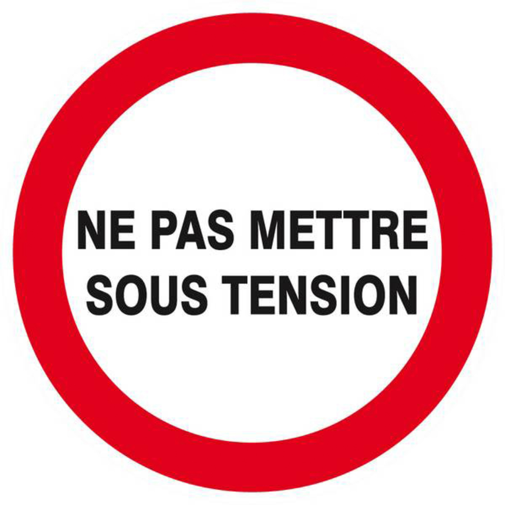 Panneau rigide NE PAS METTRE SOUS TENSION D.80mm TALIAPLAST - 624232