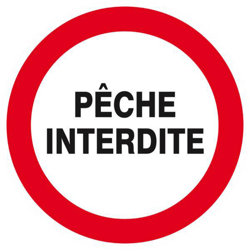 Panneau rigide PECHE INTERDITE D.80mm TALIAPLAST - 624236