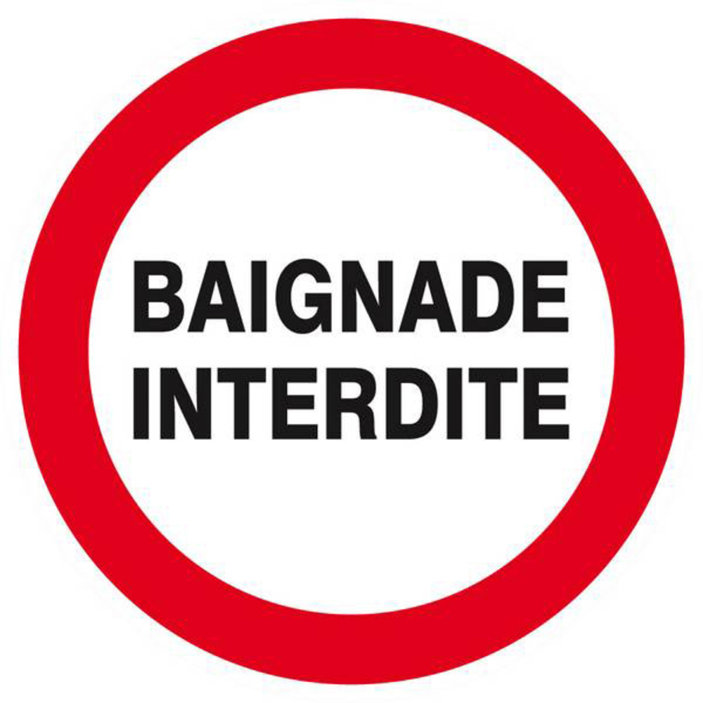 Panneau rigide BAIGNADE INTERDITE D.80mm TALIAPLAST - 624240