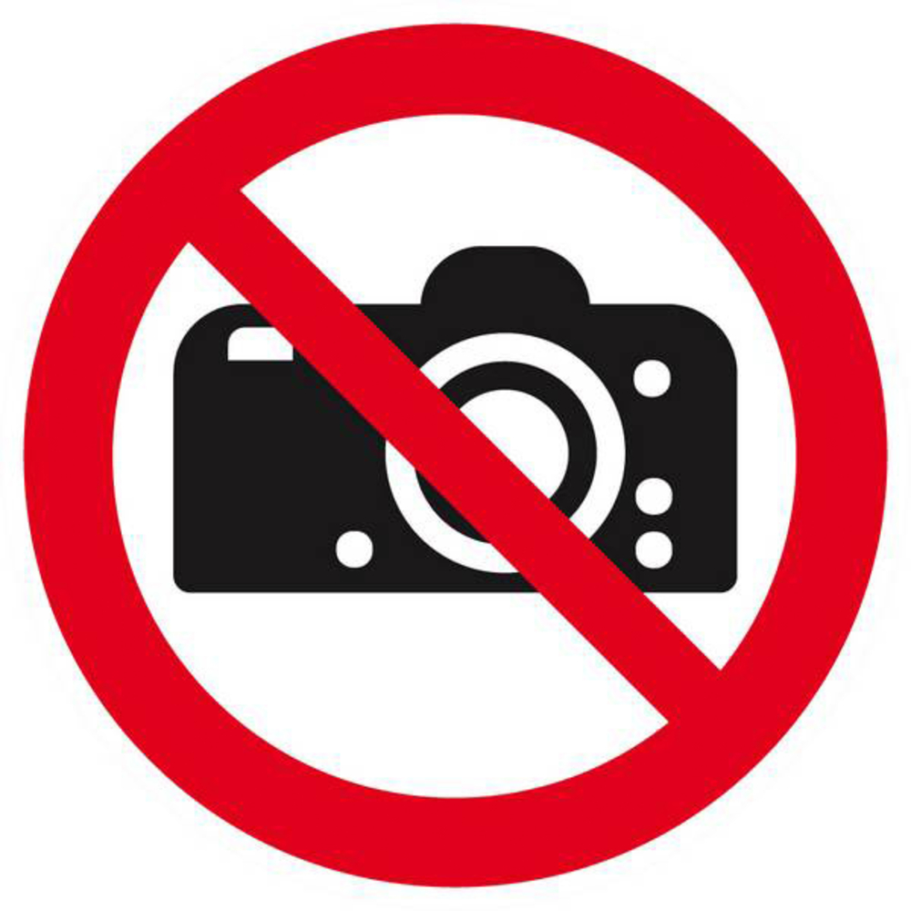 Panneau rigide INTERDICTION DE PHOTOGRAPHIER D.80mm TALIAPLAST - 624252