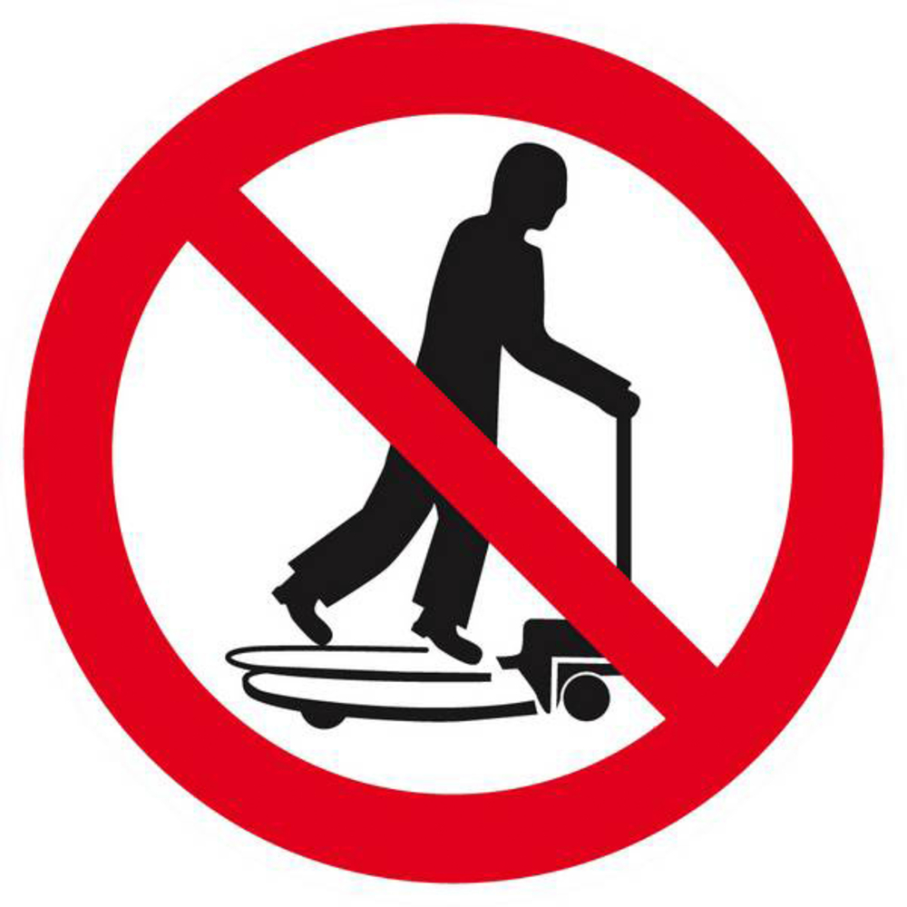 Panneau rigide INTERDIT DE MONTER SUR LES CHARIOTS D.80mm TALIAPLAST - 624253