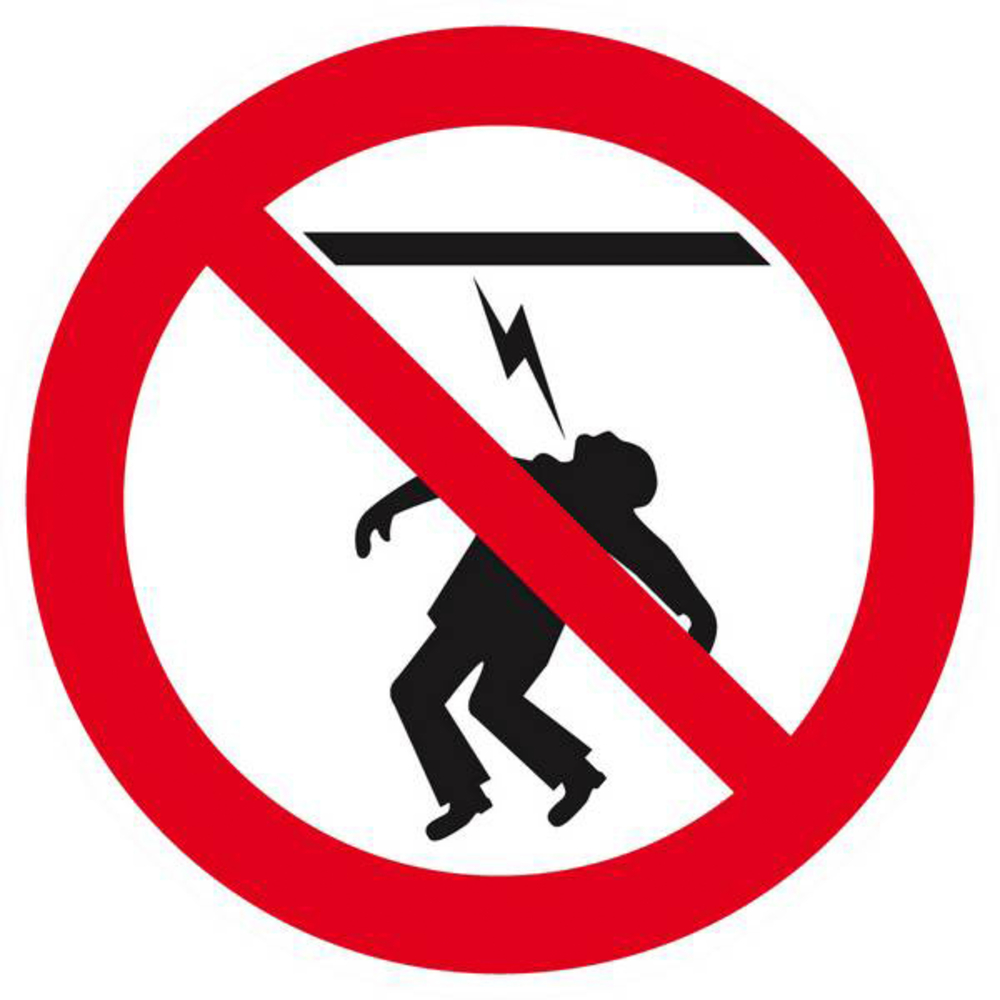 Panneau rigide HAUTE TENSION DEFENSE DE TOUCHER D.80mm TALIAPLAST - 624255