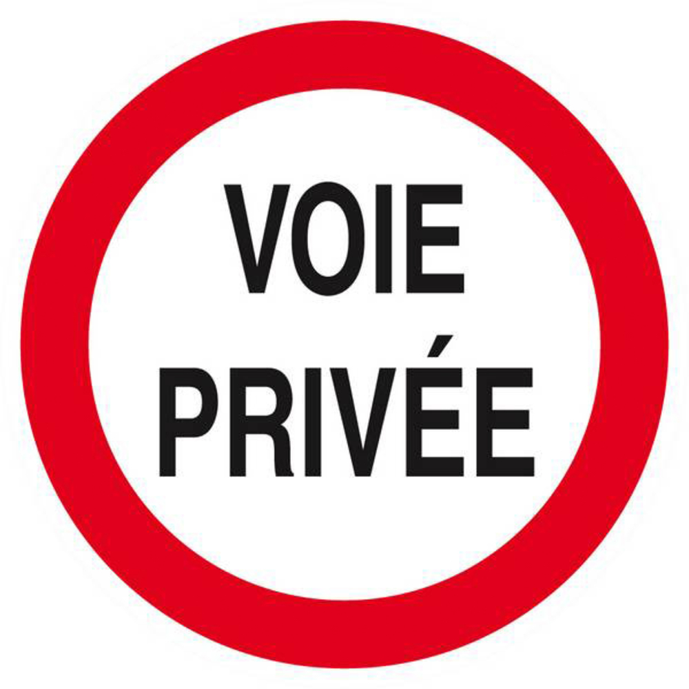 Panneau rigide VOIE PRIVEE CIRCULATION INTERDITE D.80mm TALIAPLAST - 624265