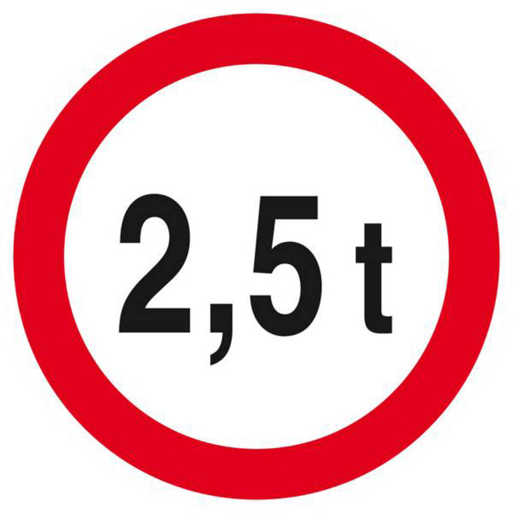 Panneau rigide INTERDIT AUX PLUS DE +2.5 TONNES D.80mm TALIAPLAST - 624282