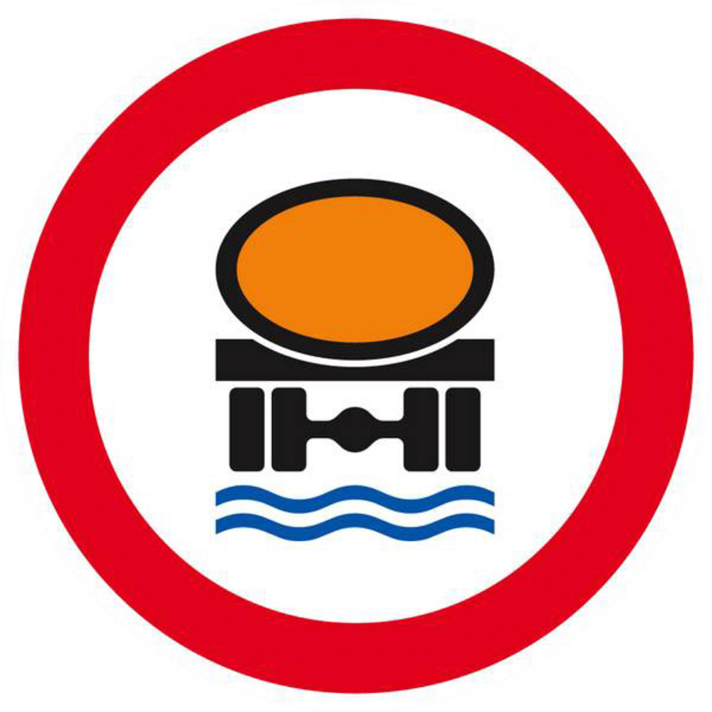 Panneau rigide INTERDIT TRANSPORT PROD. POLLUANTS LES EAUX D.80mm TALIAPLAST - 624286