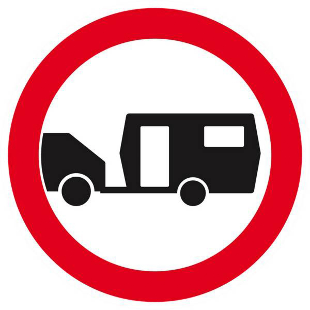 Panneau rigide INTERDIT AUX CARAVANES D.80mm TALIAPLAST - 624290