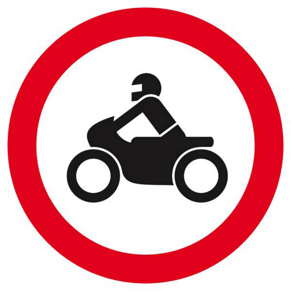 Panneau rigide INTERDIT AUX MOTOS D.80mm TALIAPLAST - 624293