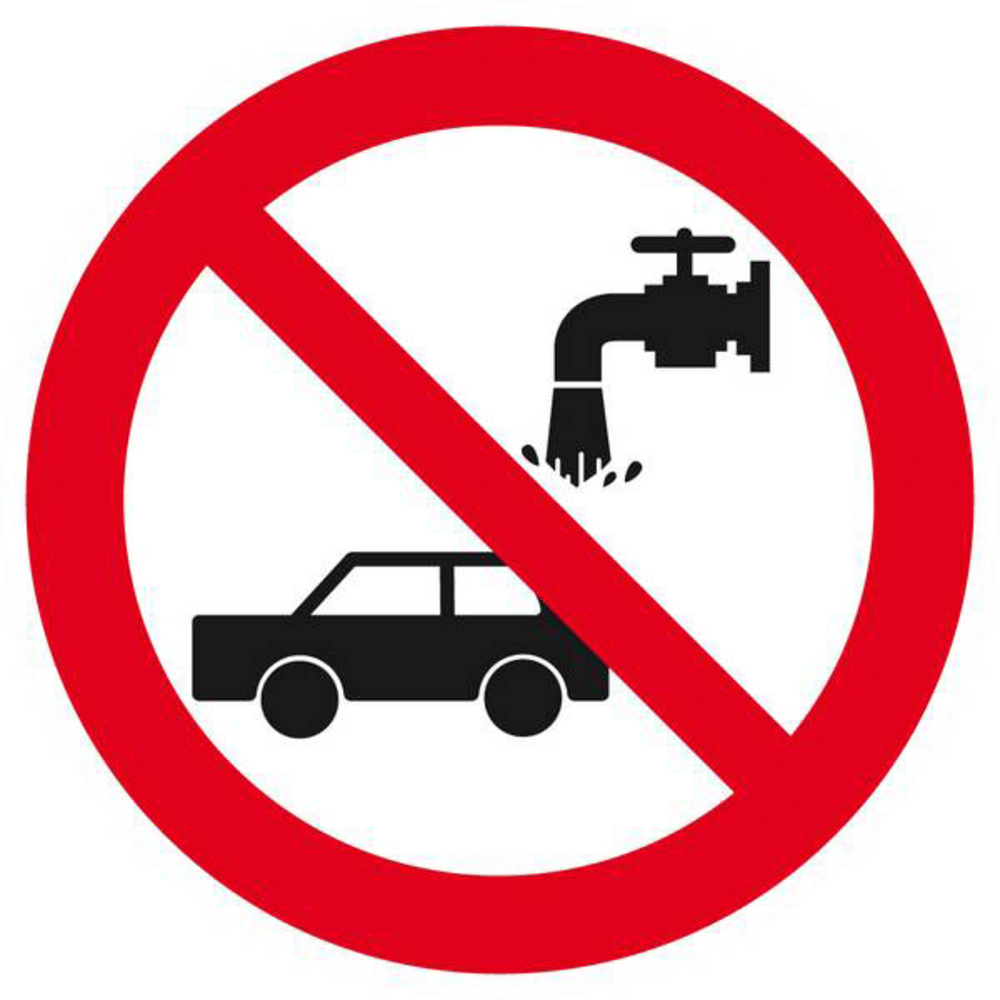 Panneau rigide INTERDIT DE LAVER LES VOITURES D.80mm TALIAPLAST - 624306