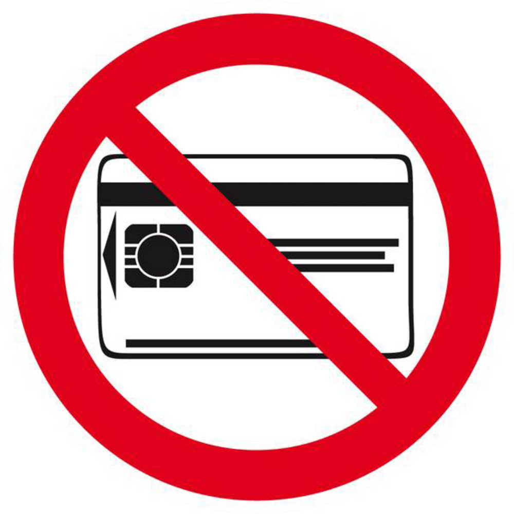 Panneau rigide CARTES MAGNETIQUES INTERDITES D.80mm TALIAPLAST - 624311